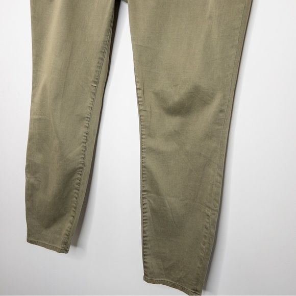 J Crew Factory Womens Olive Green Stretch Skinny Pants Size 30 Mid Rise Sheen - Picture 4 of 10